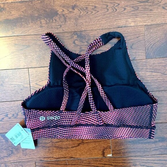 Lululemon Size 6 Energy Bra High Neck Seawheeze 2020 Race Pace Multi Flare - Picture 2 of 4